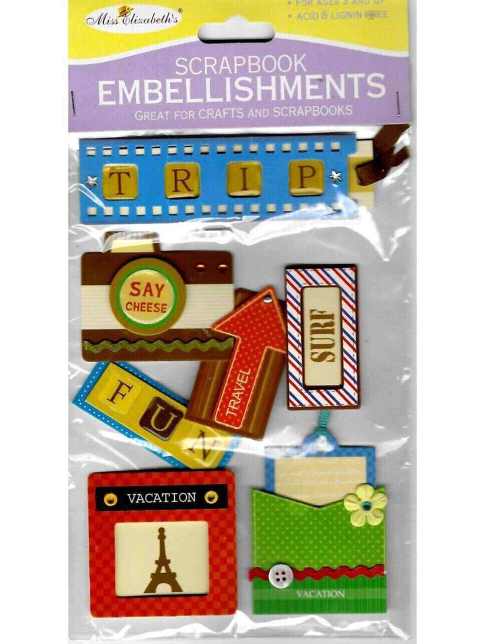 Miss Elizabeth's Scrapbook Embellishments - Travel / Vacation
